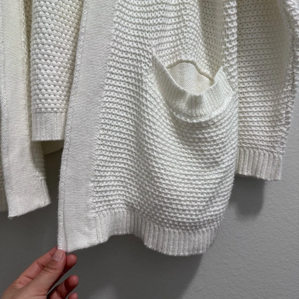 Marine Layer White 100% Cotton Catalina Open Front Cardigan Size Small